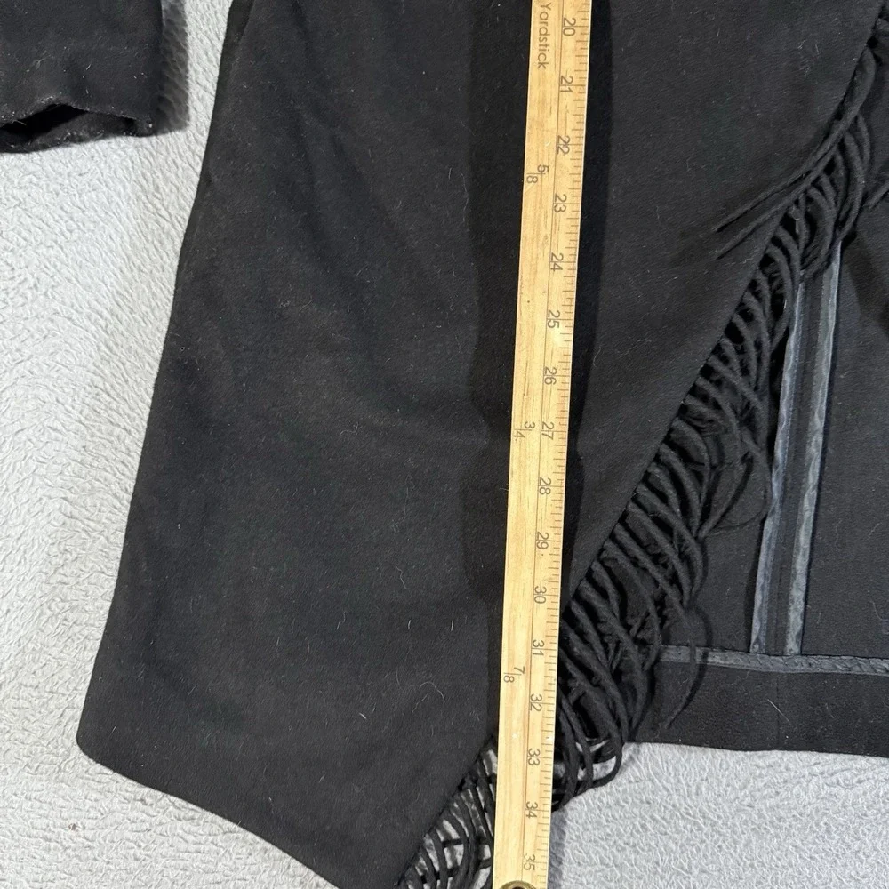 Vintage Lauren Ralph Lauren Women's Cape Dress Coat Black Wool Blend Size 2 - Picture 5 of 7